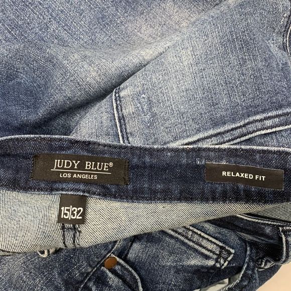 Judy Blue Shelly High Rise Relaxed Fit Denim Blue Jeans Size 15 / 32 - Picture 13 of 14